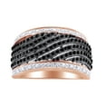 thumbnail image 1 of AFFY 0.20 Ct Black Natural Diamond Band Ring in 14k Rose Gold Over Sterling Silver Ring Size : 4, 1 of 1