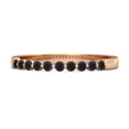 thumbnail image 1 of 0.20 Ct Black Spinel Half Eternity Stacking Women Valentines Day Gifts Ring 925 Sterling Silver Rose Vermeil, 1 of 3