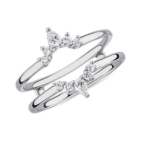 0.20 Ct Brilliant Round Shape Genuine Diamond Sparkle Eternity Band for Engagement and Wedding in Solid 18K White Gold Size 6.5