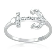 MAULI JEWELS 0.20 Ct. Diamond Arrow Shape Ring In 10K Solid Rose, White & Yellow Gold