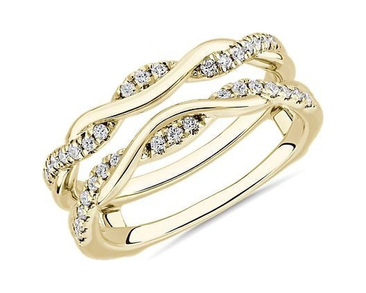 0.20 Ct Round Cut Natural Diamond Unique Band for Anniversary Solid 18K