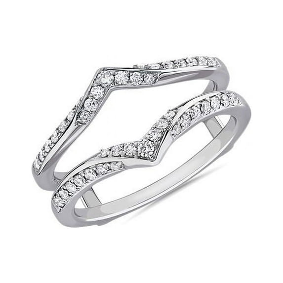 0.20 Ct VS1 Clarity Round Cut Genuine Diamond Wonderful Eternity Band for Bride in Solid 18K White Gold Size 10.5