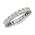 thumbnail image 1 of 0.20 Ct Wonderful Asscher Cut Moissanite Engagement Eternity Band for her Solid 18k White Gold Size 6 by Diamond-Capitals, 1 of 7