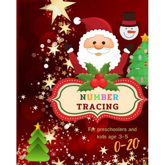 0-20 Number tracing for Preschoolers and kids Ages 3-5: Book for kindergarten.100 pages, size 8X10 inches . Tracing game, (Paperback)