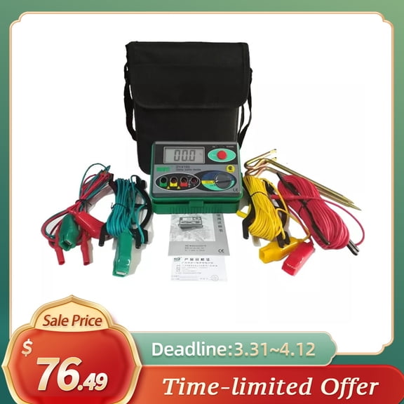 0-2000 Ohm Digital Megohmmeter Resistance Tester Multimeter Earth Insulation US