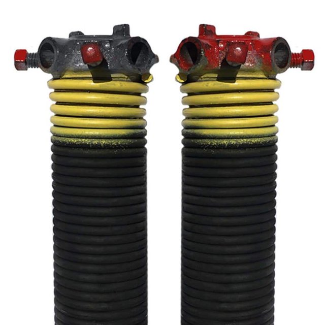 0.207 in. Wire x 1.75 in. D x 25 in. L Torsion Springs in Yellow Left
