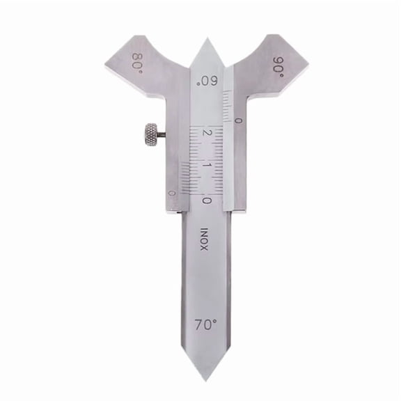 0-20mm Portable Welding Seam Gauge Metal Depth Thickness Inspection Angle Ruler Woodworking Tool 60 70 80 90 Angle,1 x Weld Gauge,Grey