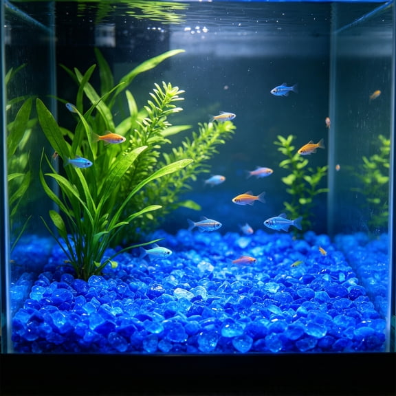 0.20x0.35 In Mini Glowing Pebble Set, 100Pcs Smooth Round Fluorescent Stones, Multi-Size Decorative Rocks for Aquascaping, Potted Plants, Flower Vases and Fish Tank Scene Layout
