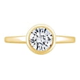 thumbnail image 1 of AFFY 0.21 Carat (Cttw) Round White Natural Diamond Semi Mount Solitaire Engagement Ring In 14k Solid Yellow Gold (I-J Color, I2-I3 Clarity) Ring Size-7, 1 of 3