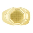 thumbnail image 1 of AFFY 0.21 Carat (Ctw) Round Shape Yellow Natural Diamond Men's Anniversary Ring 10k Solid Gold, 1 of 1