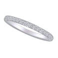 thumbnail image 1 of AFFY 0.21 Carat Round Shape White Natural Diamond Wedding Band Ring 18k Solid White Gold Ring Size-5, 1 of 1