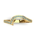 thumbnail image 1 of 0.21 ct Brilliant Round Cut Natural Aquamarine 18K Yellow Gold Stackable Band SZ 6.75, 1 of 6