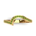 thumbnail image 1 of 0.21 ct Brilliant Round Cut Natural Peridot 18K Yellow Gold Stackable Band SZ 10, 1 of 6