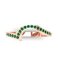 thumbnail image 1 of 0.21 ct Brilliant Round Cut Simulated Emerald 18K Rose Gold Stackable Band SZ 3.75, 1 of 6