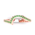 thumbnail image 1 of 0.21 ct Brilliant Round Cut Simulated Green Diamond 18K Rose Gold Stackable Band SZ 4, 1 of 6
