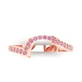 thumbnail image 1 of 0.21 ct Brilliant Round Cut Simulated Pink Diamond 18K Rose Gold Stackable Band SZ 9.5, 1 of 6