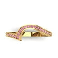 thumbnail image 1 of 0.21 ct Brilliant Round Cut Simulated Pink Diamond 18K Yellow Gold Stackable Band SZ 7.75, 1 of 6