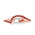 thumbnail image 1 of 0.21 ct Brilliant Round Cut Simulated Ruby 14k Rose Gold Stackable Band SZ 9.25, 1 of 6
