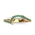 thumbnail image 1 of 0.21 ct Brilliant Round Cut Simulated Turquoise 18K Yellow Gold Stackable Band SZ 6.25, 1 of 6