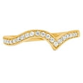 thumbnail image 1 of 0.21 ct Brilliant Round Cut Synthetic White Sapphire 14k Yellow Gold Stackable Band SZ 7.5, 1 of 5