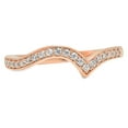 thumbnail image 1 of 0.21 ct Brilliant Round Cut Synthetic White Sapphire 18K Rose Gold Stackable Band SZ 8.25, 1 of 5