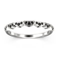 thumbnail image 1 of 0.21ct Round black diamond moissanite Half Moon Styled Wedding Band 10k White Gold, 1 of 4