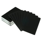 0.21mm Metal Business Cards Blank Laser Engraving Aluminum Name Card, Dark Blue 100 Pack Black