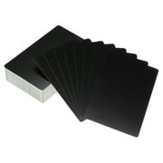 0.21mm Metal Business Cards Blank Laser Engraving Aluminum Name Card, Dark Blue 100 Pack Matte Black