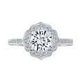 thumbnail image 1 of AFFY (0.22 Cttw) Round White Natural Diamond Semi Mount Engagement Ring In 14k Solid White Gold (I-J Color, I2-I3 Clarity) Ring Size-5.5, 1 of 3
