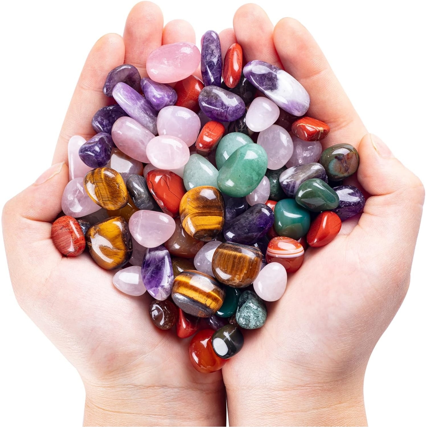 0.68 Lb Yellow Agate Stone Tumbled Stones Gemstone Natural Crystal Quartz Home Decoration Vase Filler Swimming Pool Bottom About 310g Bag