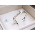 thumbnail image 1 of 0.23 Cts Cubic Zirconia / Sterling Silver 925 Ring / Rhodium plated Nickel-Free / MadDuckJewels RG1503 / Thailand Jewelry, 1 of 5