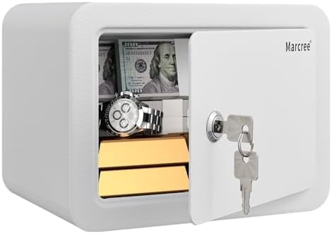 0.23 Cubic Safe Box for Kids, Security Safe Steel Construction with Key ...