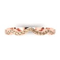 thumbnail image 1 of 0.23 ctw Wedding Band for Women - 14K Rose Gold Yellow Moissanite Stackable Eternity Ring, 1 of 6