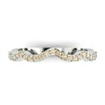 thumbnail image 1 of 0.23 ctw Wedding Band for Women - 14K White Gold Natural Morganite Stackable Eternity Ring, 1 of 6