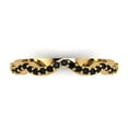 thumbnail image 1 of 0.23 ctw Wedding Band for Women - 14K Yellow Gold Natural Onyx Stackable Eternity Ring, 1 of 6