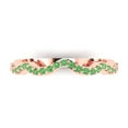 thumbnail image 1 of 0.23 ctw Wedding Band for Women - 18K Rose Gold Simulated Green Diamond Stackable Eternity Ring, 1 of 6