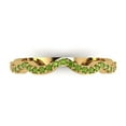 thumbnail image 1 of 0.23 ctw Wedding Band for Women - 18K Yellow Gold Natural Peridot Stackable Eternity Ring, 1 of 6