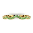 thumbnail image 1 of 0.23 ctw Wedding Band for Women - 18K Yellow Gold Simulated Green Diamond Stackable Eternity Ring, 1 of 6