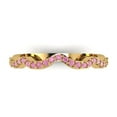 thumbnail image 1 of 0.23 ctw Wedding Band for Women - 18K Yellow Gold Simulated Pink Diamond Stackable Eternity Ring, 1 of 6