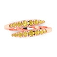 thumbnail image 1 of 0.235 ctw Wedding Band for Women - 14K Rose Gold Natural Citrine Stackable Eternity Ring, 1 of 6