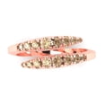 thumbnail image 1 of 0.235 ctw Wedding Band for Women - 14K Rose Gold Yellow Moissanite Stackable Eternity Ring, 1 of 6