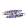 thumbnail image 1 of 0.235 ctw Wedding Band for Women - 14K White Gold Simulated Alexandrite Stackable Eternity Ring, 1 of 6
