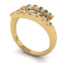 0.235 ctw Wedding Band for Women - 14K Yellow Gold Simulated Diamond Stackable Eternity Ring