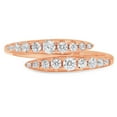 thumbnail image 1 of 0.235 ctw Wedding Band for Women - 18K Rose Gold Moissanite Stackable Eternity Ring, 1 of 5
