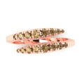 thumbnail image 1 of 0.235 ctw Wedding Band for Women - 18K Rose Gold Simulated Champagne Diamond Stackable Eternity Ring, 1 of 6