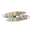 thumbnail image 1 of 0.235 ctw Wedding Band for Women - 18K White Gold Yellow Moissanite Stackable Eternity Ring, 1 of 6