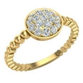 thumbnail image 1 of 0.24 CT TW Diamond Cluster Rope Shank Stackable Ring 18K Gold (G,VS), 1 of 5