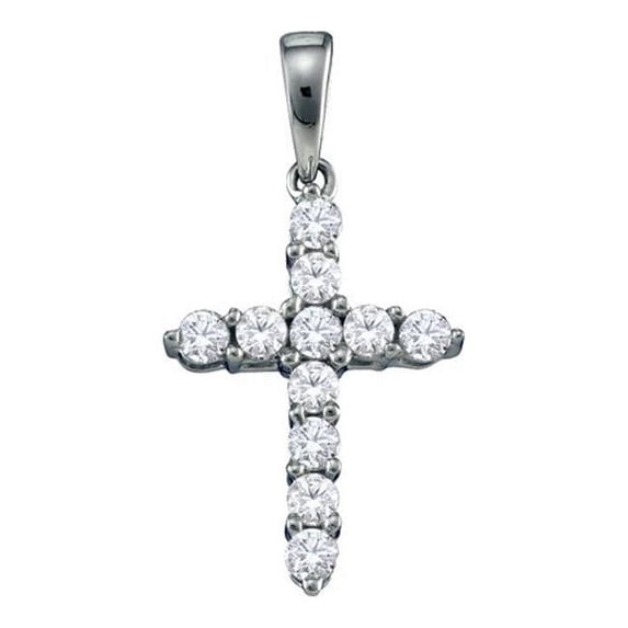0.24 CTW Diamond Cross Pendant