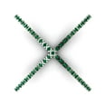 thumbnail image 1 of Statement Engagement Ring for Women - 0.245ct Simulated Emerald in 14K White Gold Promise Ring, 1 of 6