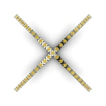 0.245 ct Round Cut Natural Citrine Statement 14K White Gold Womens Engagement Ring